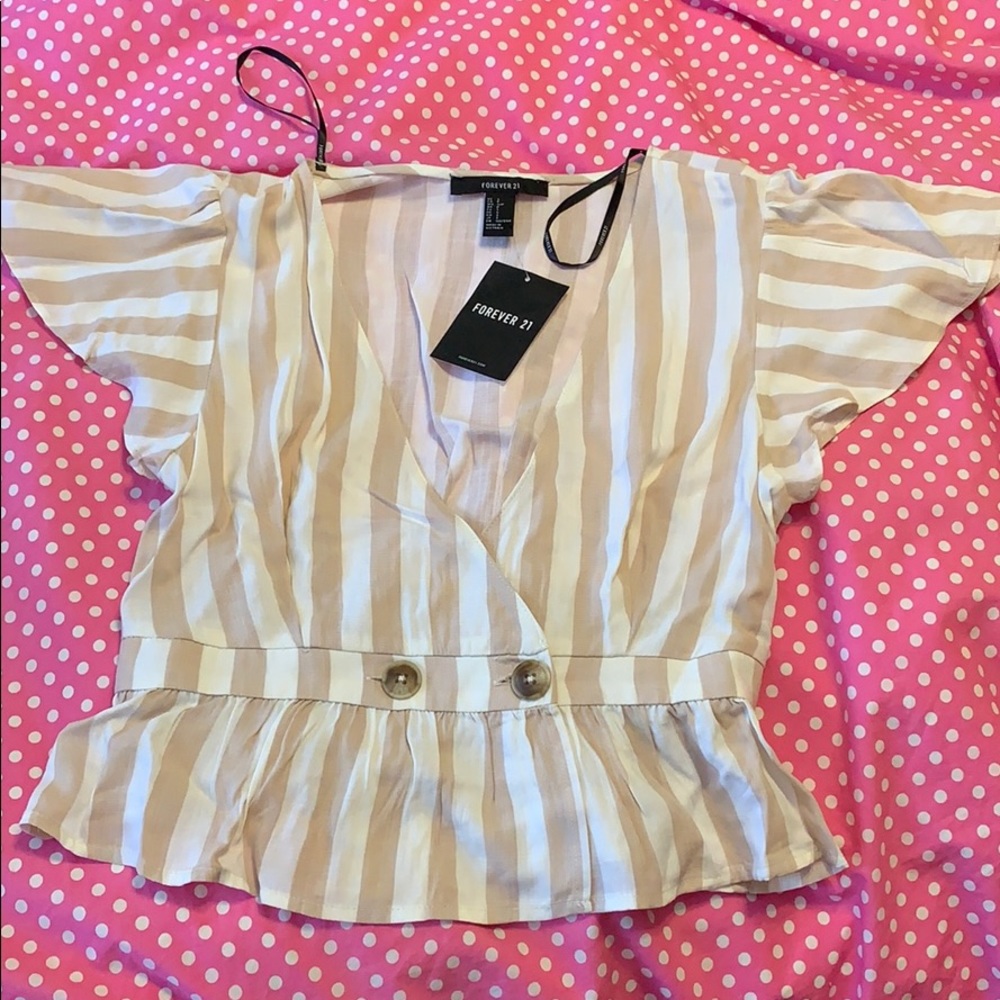 Forever 21 cropped sailor top